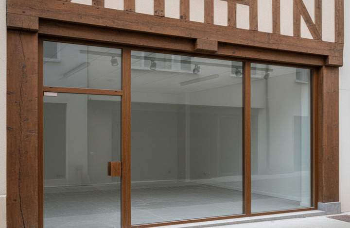 Création façade de magasin bois, Chartres